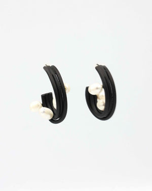 Pearl-Adorned Hoop Earrings Pearl-Adorned Hoop Earrings