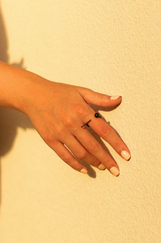 women's ring elegant ring gold ring silver ring black rhodium ring valentines gift Engagement ring