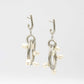 Circles Entwined Hoop Earrings with Natural Pearl Drops