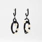 Circles Entwined Hoop Earrings with Natural Pearl Drops