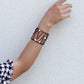 Wire Mesh Bracelet with Dropped Pearls