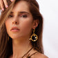 Circles Entwined Hoop Earrings with Natural Pearl Drops